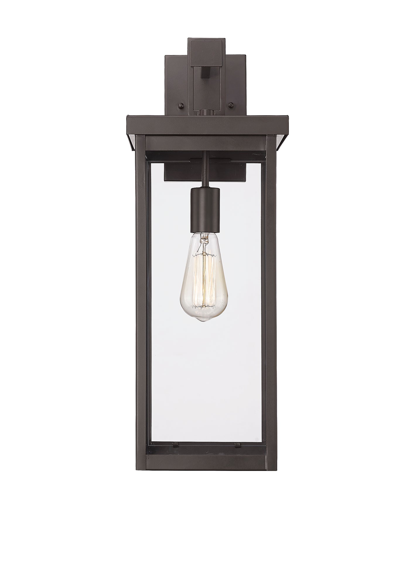 22-inch Barkeley Powder Coated Bronze 1-Light Outdoor Wall Sconce with Clear Glass