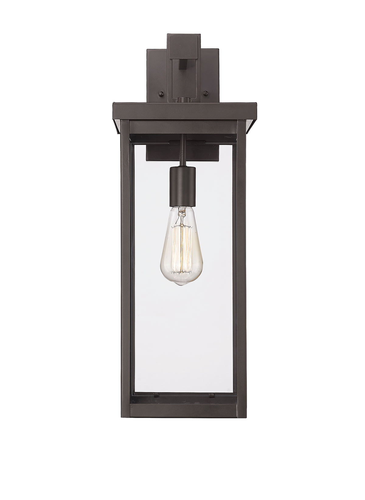 22-inch Barkeley Powder Coated Bronze 1-Light Outdoor Wall Sconce with Clear Glass