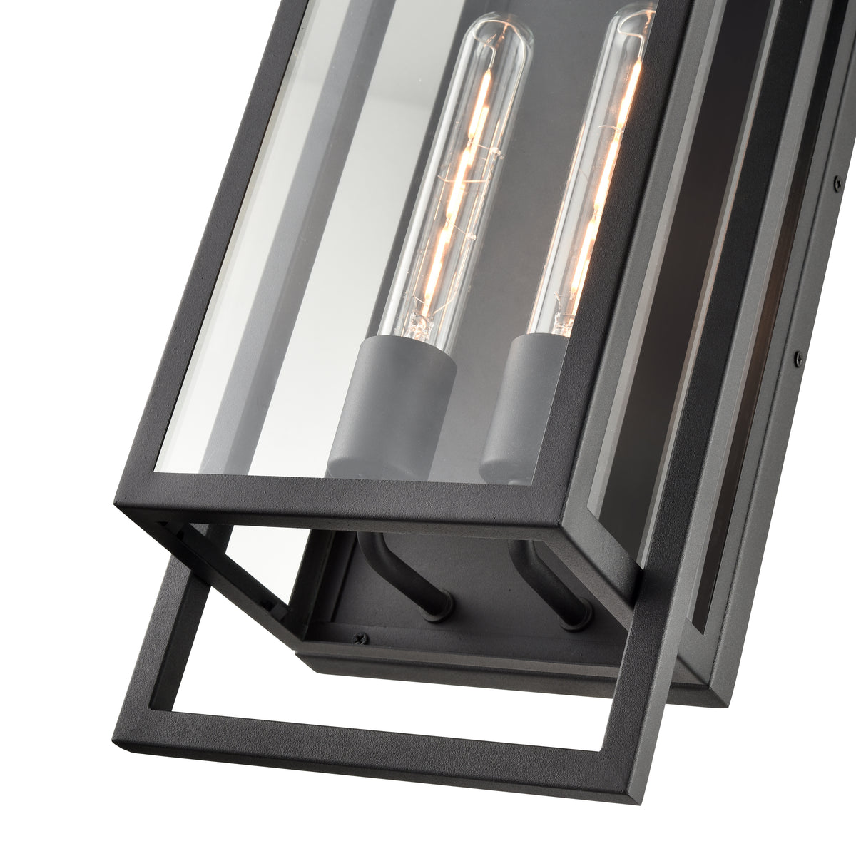 8.4'' Agatha Textured Black 2 Light Wall Sconce