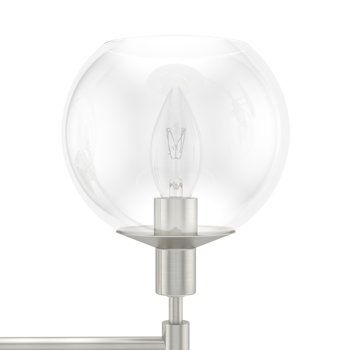 Xidane 30-inch 4-light Brushed Nickel Vanity Light with Clear Glass