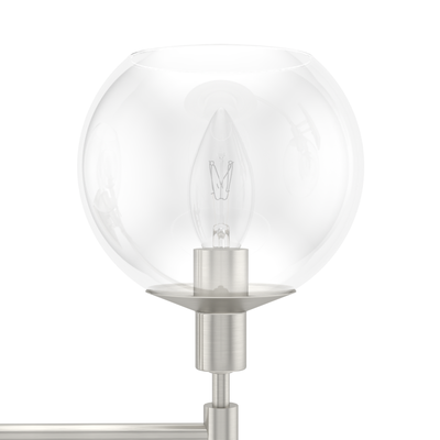 Xidane 30-inch 4-light Brushed Nickel Vanity Light with Clear Glass