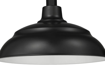 14-inch R Series Satin Black LED Warehouse Shade