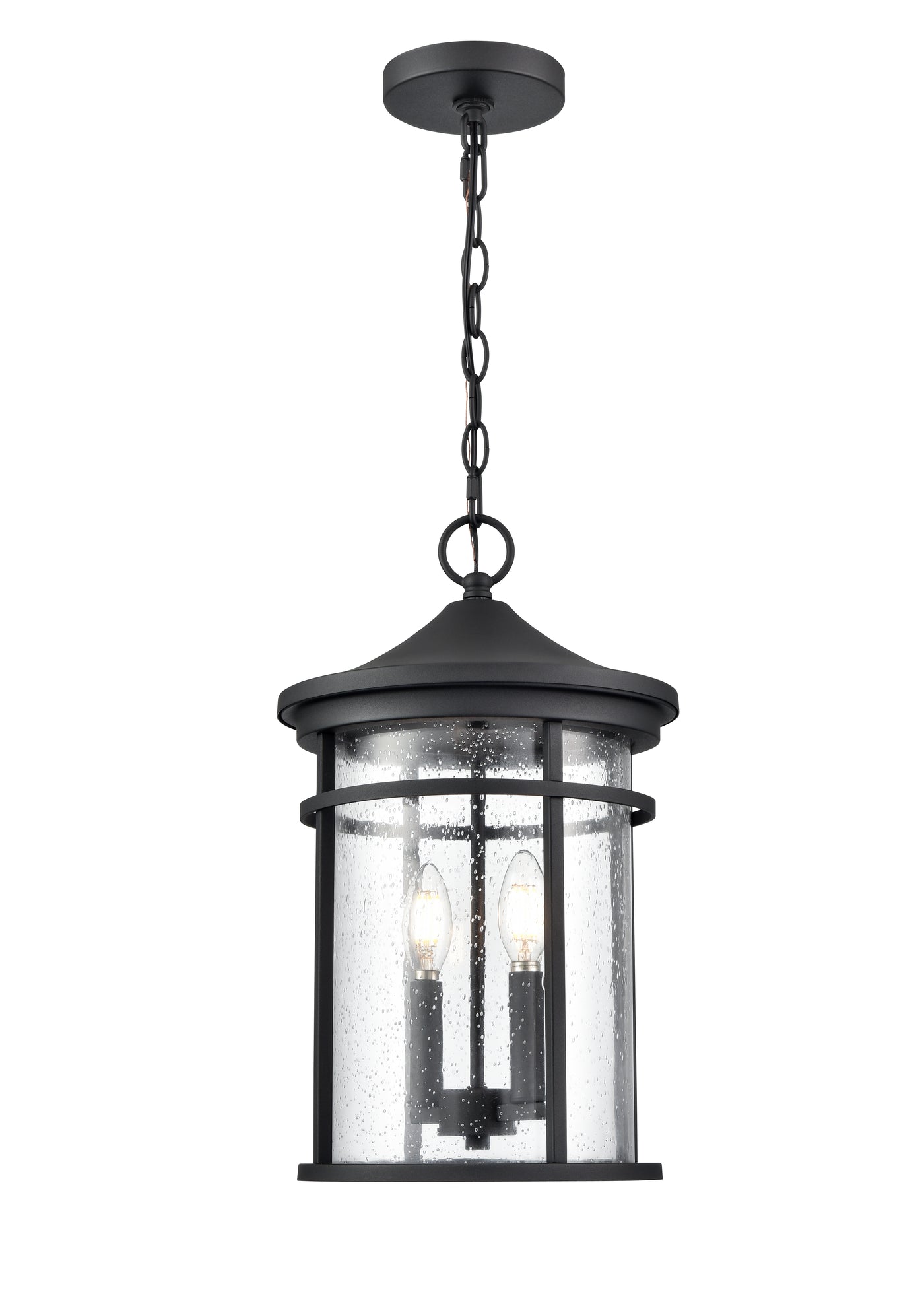 17.5'' Namath Textured Black 2 Light Hanging Lantern