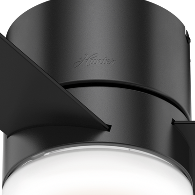 44 inch Minimus Matte Black Low Profile Ceiling Fan with LED Light Kit and Handheld Remote