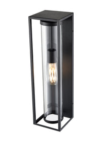 20-inch Caleb Textured Black 1-Light Outdoor Wall Sconce