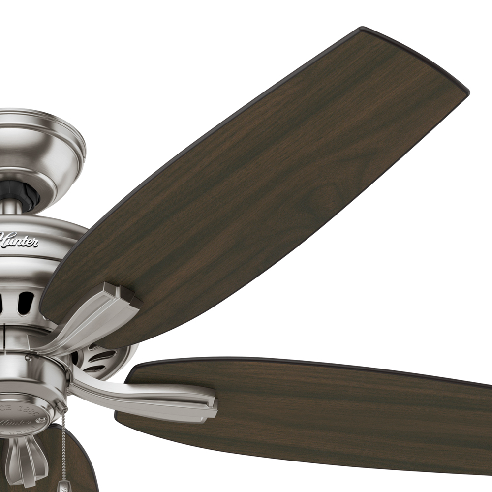 52 inch Newsome Brushed Nickel Ceiling Fan and Pull Chain