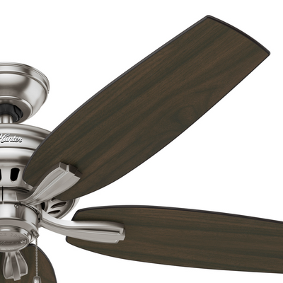 52 inch Newsome Brushed Nickel Ceiling Fan and Pull Chain