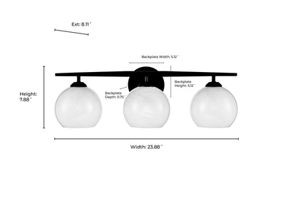 24'' Kimorra Vintage Brass 3 Light Bath Vanity