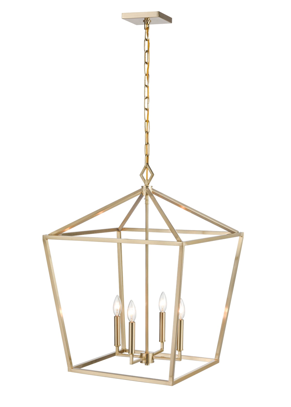 29'' Corona Modern Gold 4 Light Pendant
