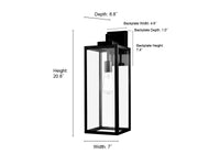 7'' Atless Powder Coated Bronze 1 Light Lantern