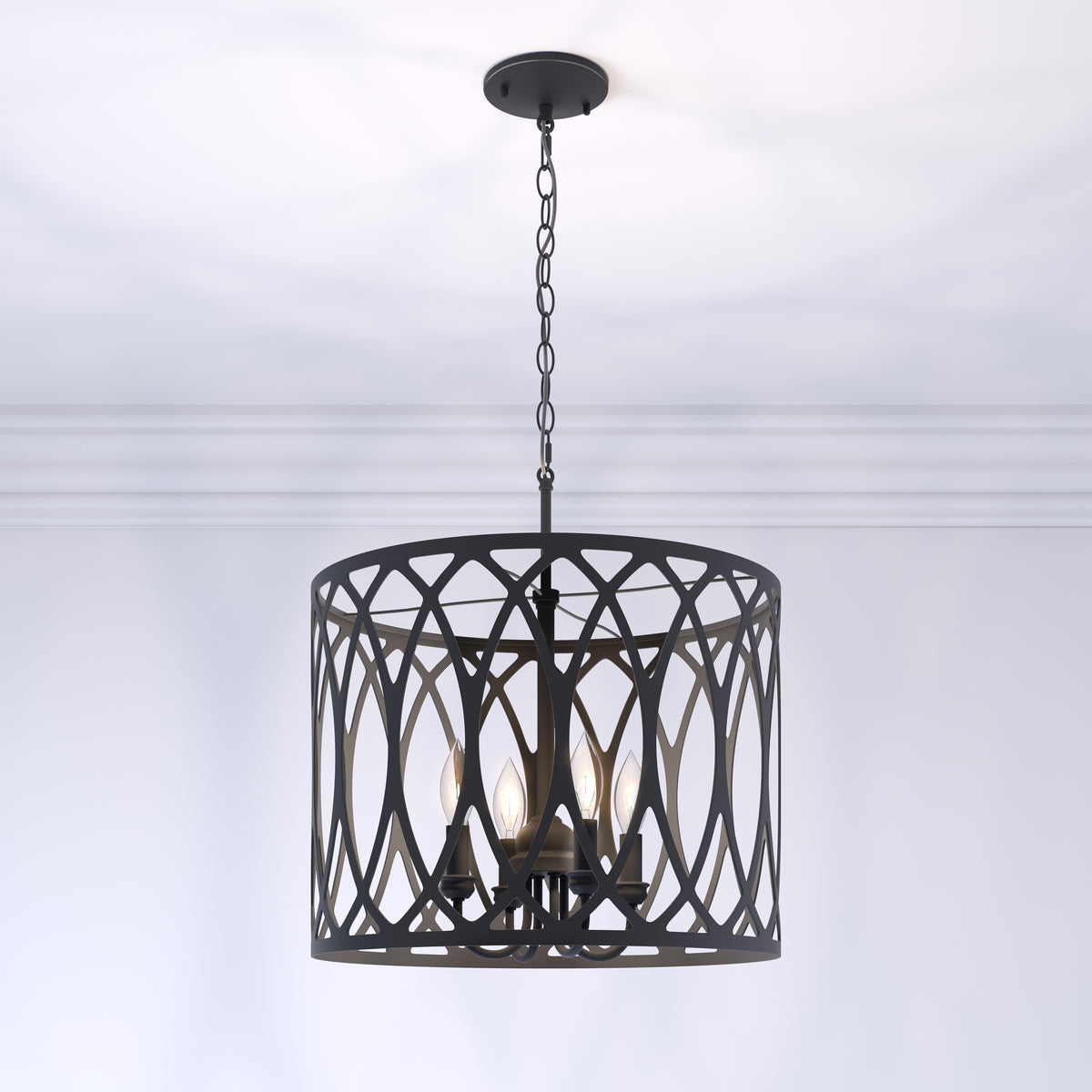 12.25'' Arelyn Matte Black 4 Light Pendant