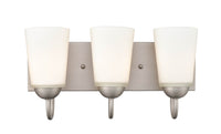 16'' Ivey Lake Satin Nickel 3 Light Bath Vanity