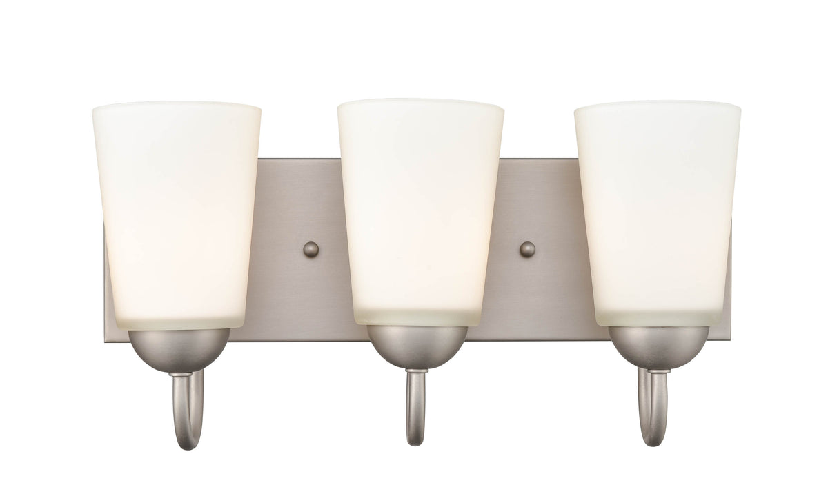 16'' Ivey Lake Satin Nickel 3 Light Bath Vanity