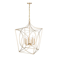 36.1'' Tracy Painted Modern Gold 6 Light Pendant