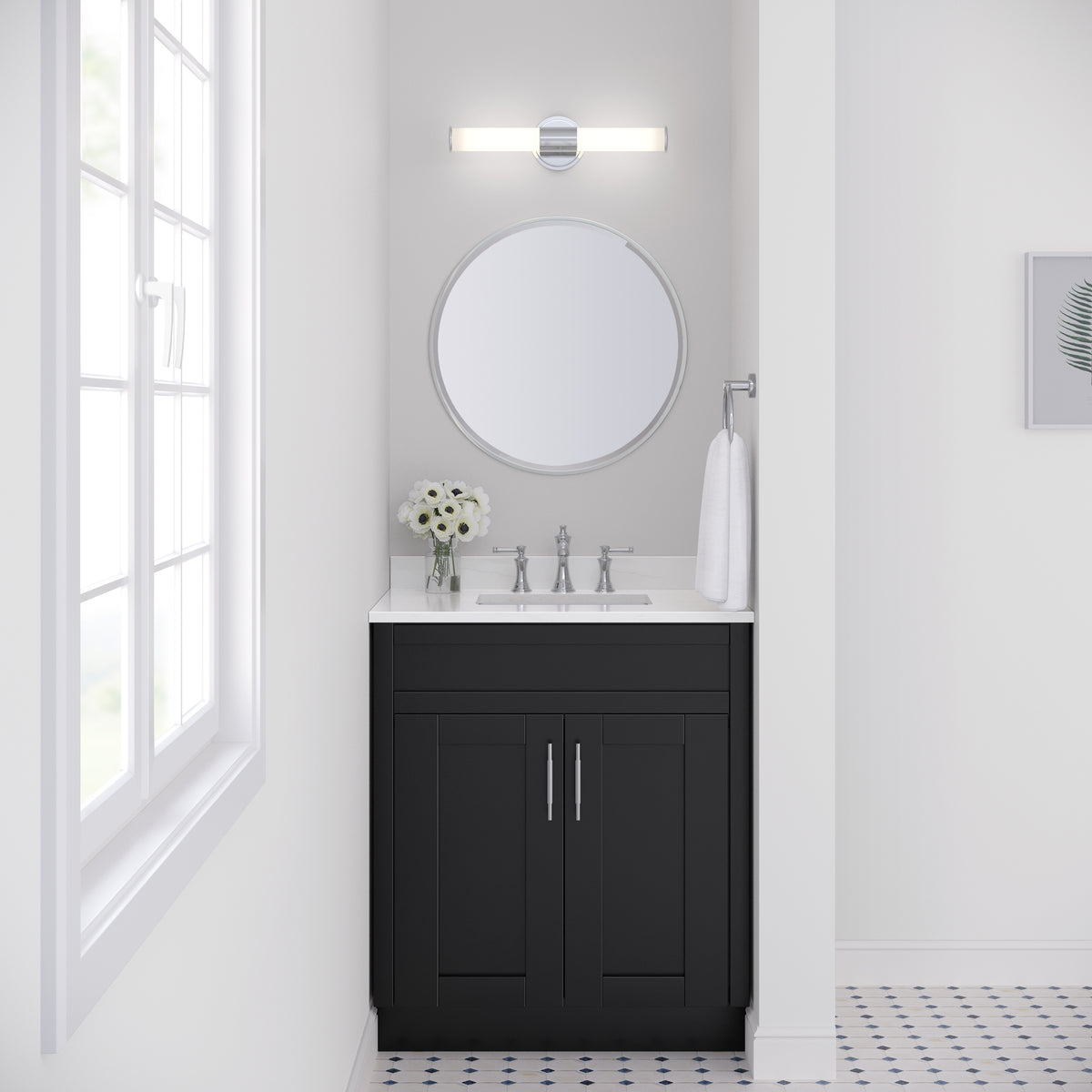 18'' Trumann Polished Chrome 1 Vanity Light