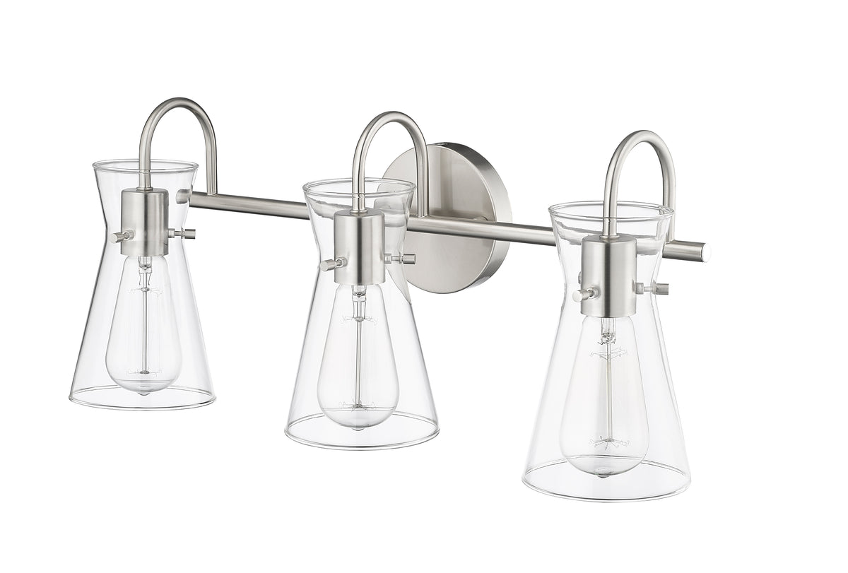 22'' Camellia Brushed Nickel 3 Light Bath Vanity