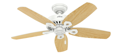 42 inch Builder Snow White Ceiling Fan with LED Light Kit and Pull Chain