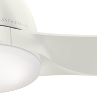 Casablanca 44 inch Wisp Fresh White Ceiling Fan with LED Light Kit and Handheld Remote