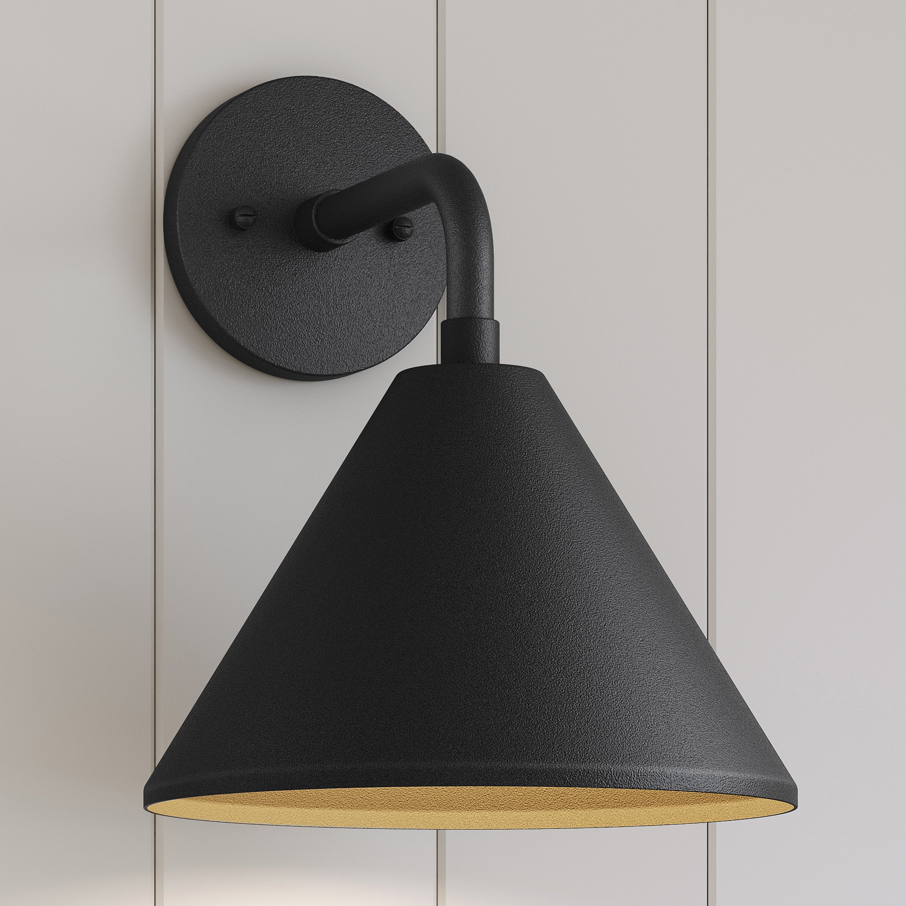 10'' Axston Textured Black 1 Light Wall Sconce