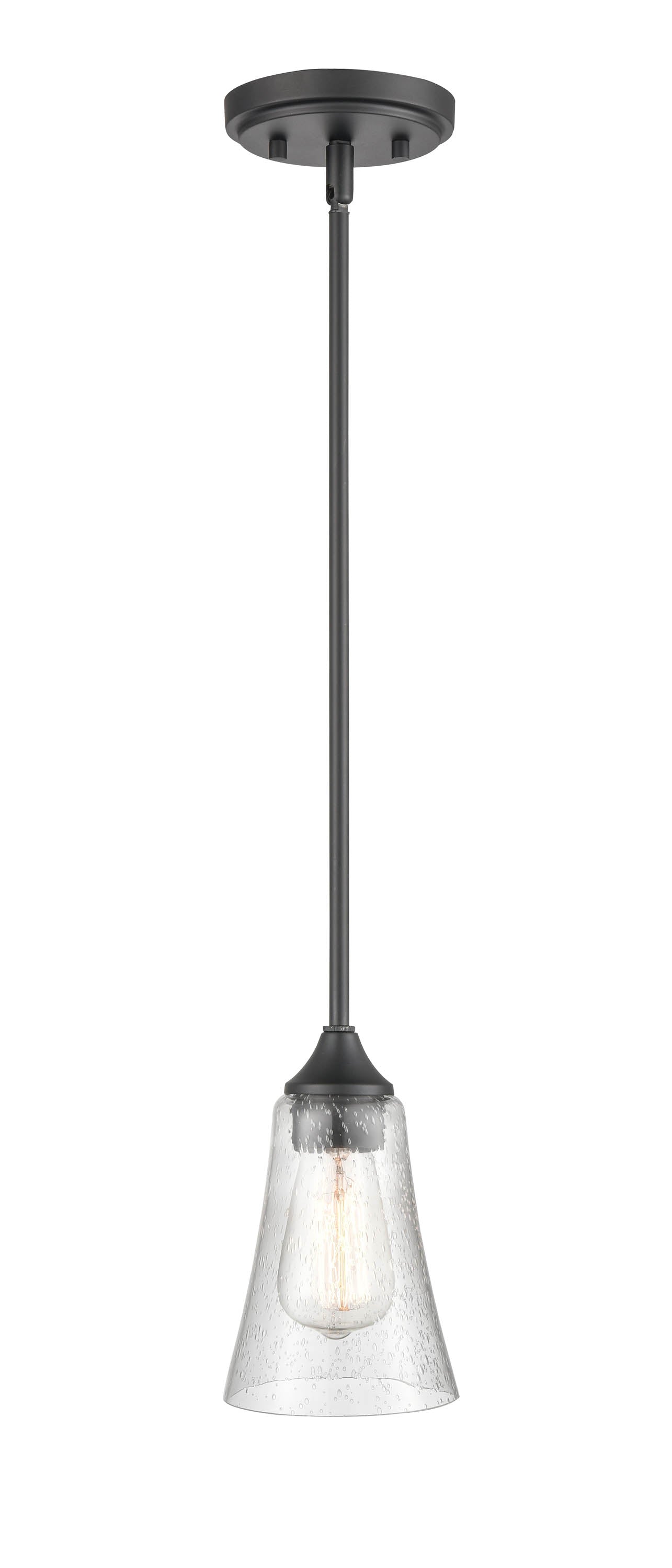 6.75'' Natalie Matte Black 1 Light Pendant