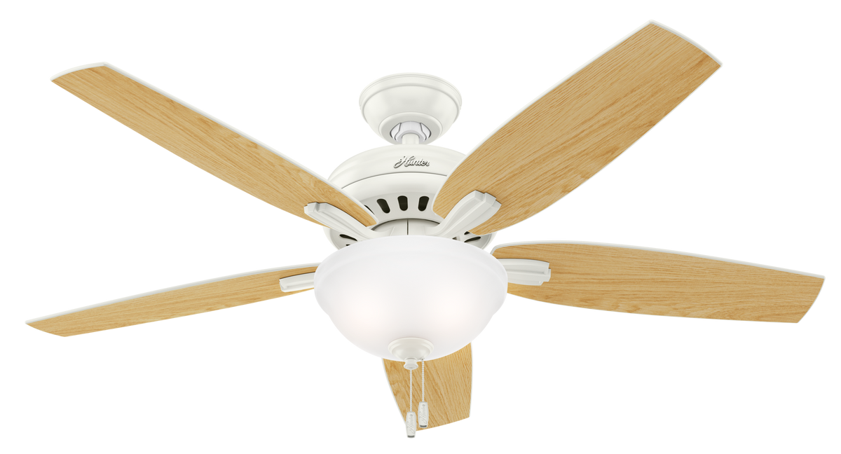 52 inch Newsome Fresh White LED Ceiling Fan with Pull Chain