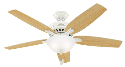 52 inch Newsome Fresh White LED Ceiling Fan with Pull Chain