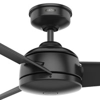 52 inch Trimaran Matte Black WeatherMax Indoor / Outdoor Ceiling Fan and Wall Control