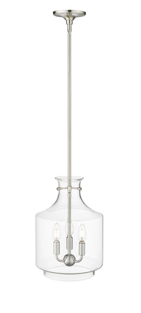 15.5'' Mahannah Brushed Nickel 3 Light Pendant