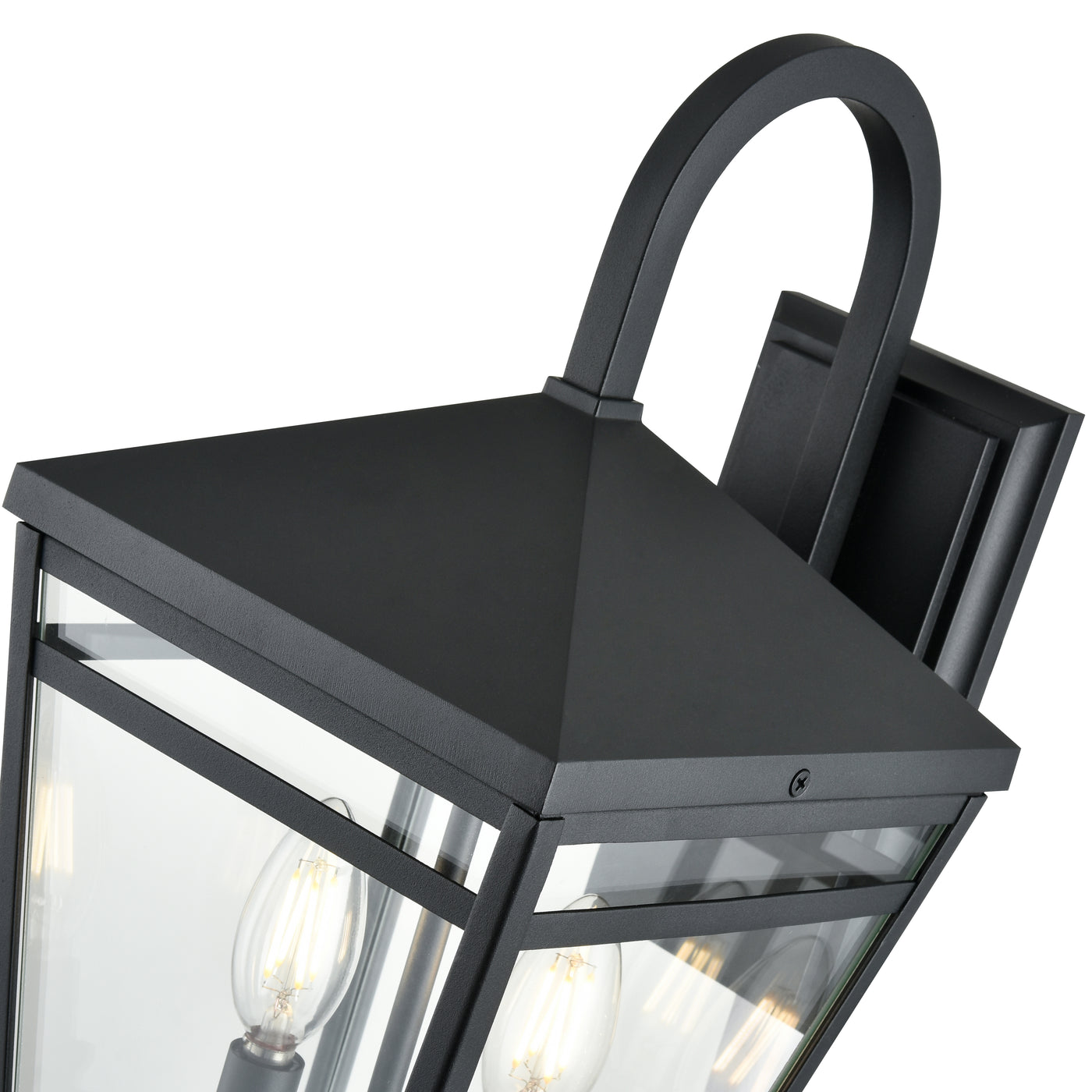 8'' Seager Textured Black 2 Light Wall Sconce