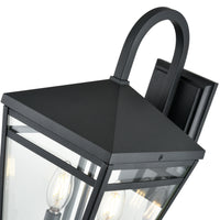 8'' Seager Textured Black 2 Light Wall Sconce