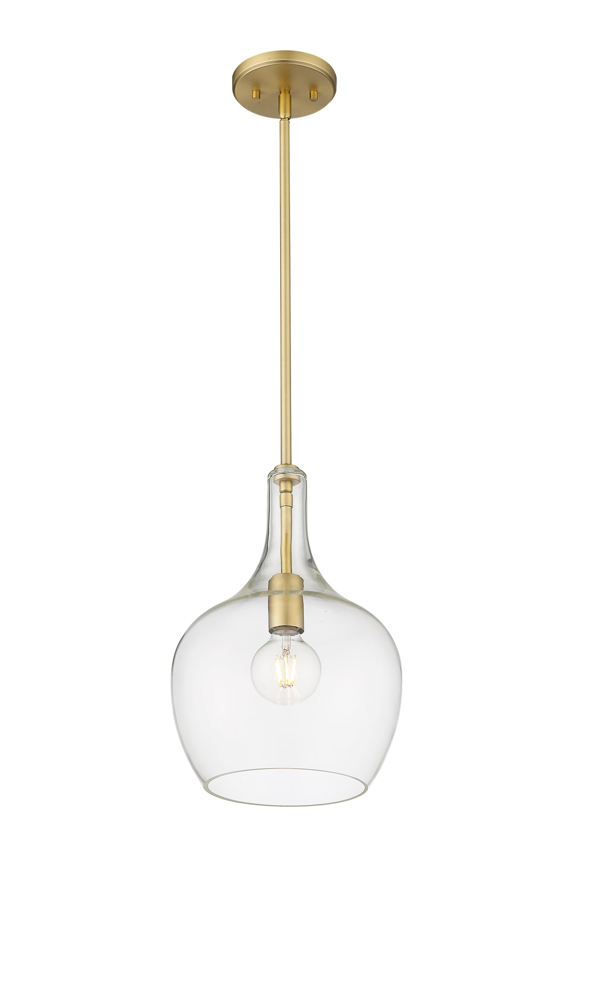 15'' Lamara Vintage Brass 1 Light Pendant