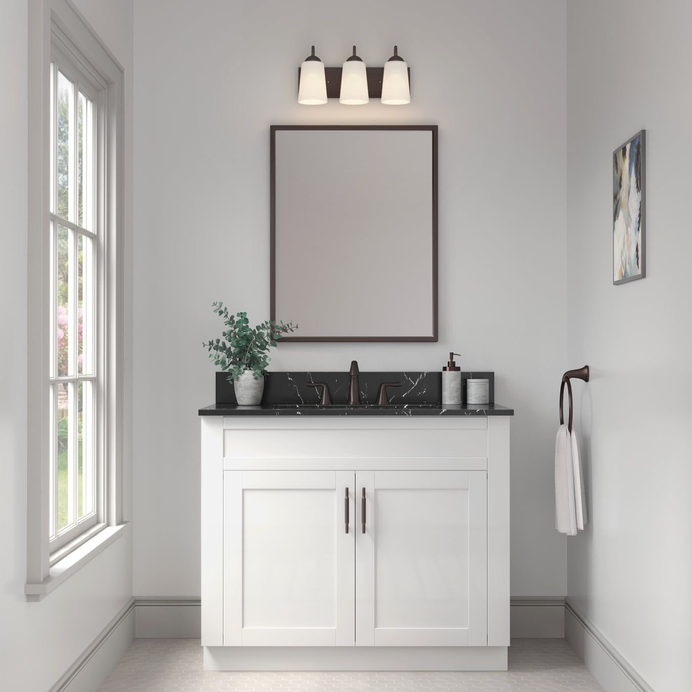 16'' Ivey Lake Rubbed Bronze 3 Light Bath Vanity