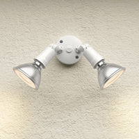 9.25''  Matte White 2 Light Flood Light