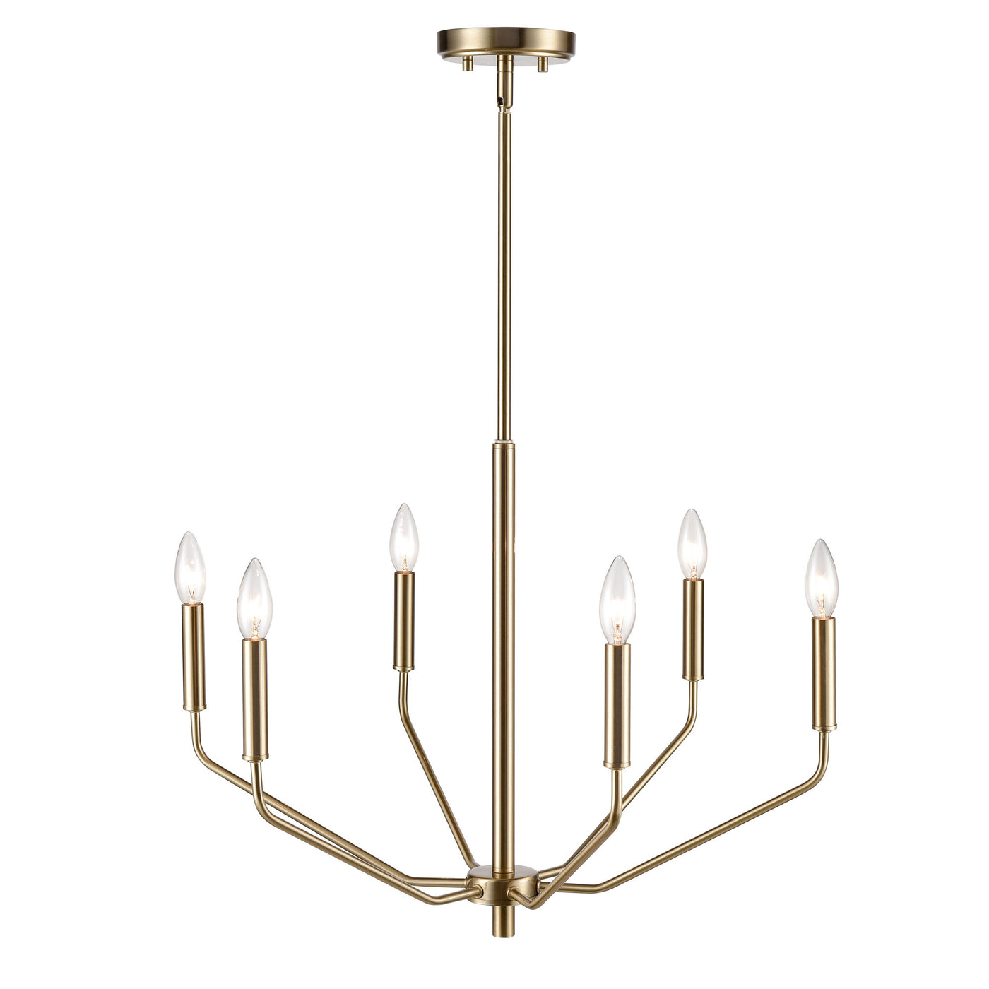 18.75'' Laurell Modern Gold 6 Light Chandelier