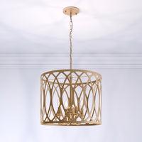 12.25'' Arelyn Painted Modern Gold 4 Light Pendant