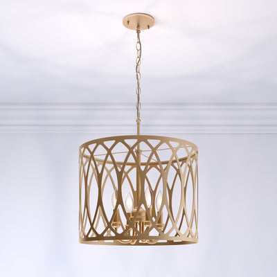 12.25'' Arelyn Painted Modern Gold 4 Light Pendant