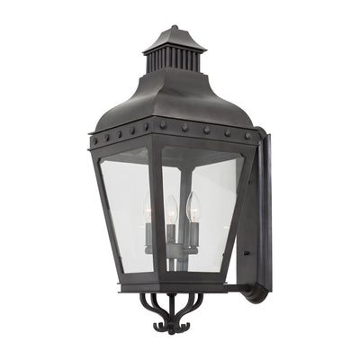 12'' Winchester Outdoor 3 Light Aged Iron Wall Sconce