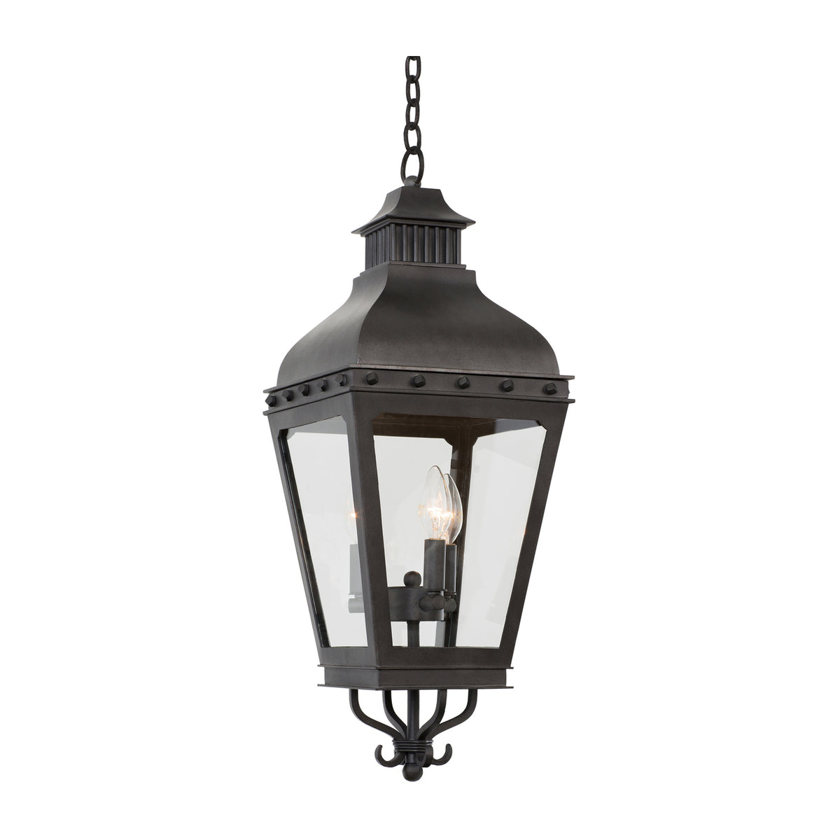 25'' Winchester Outdoor 3 Light Aged Iron Pendant
