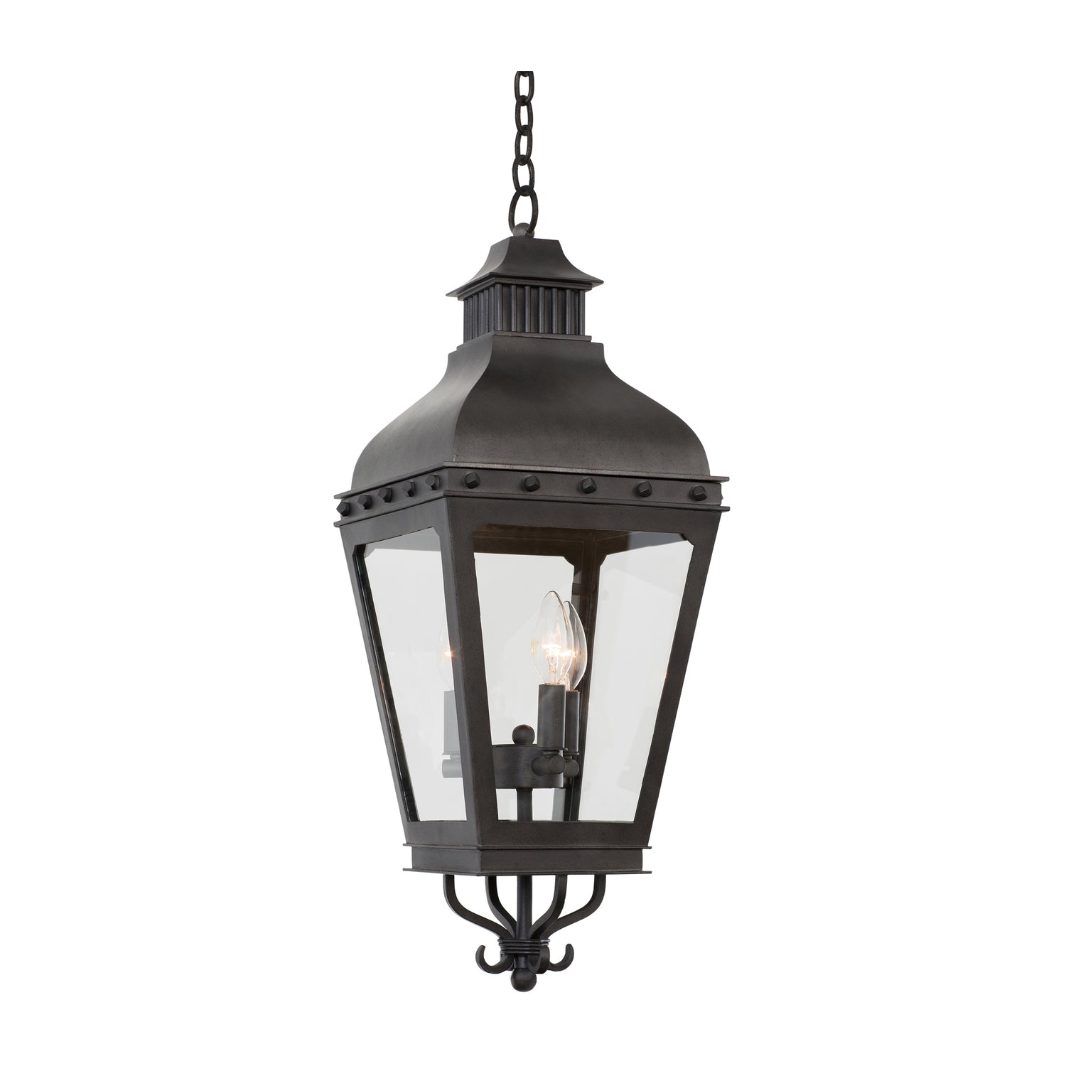 25'' Winchester Outdoor 3 Light Aged Iron Pendant