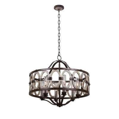 25'' Belmont 6 Light Florence Gold Outdoor Chandelier