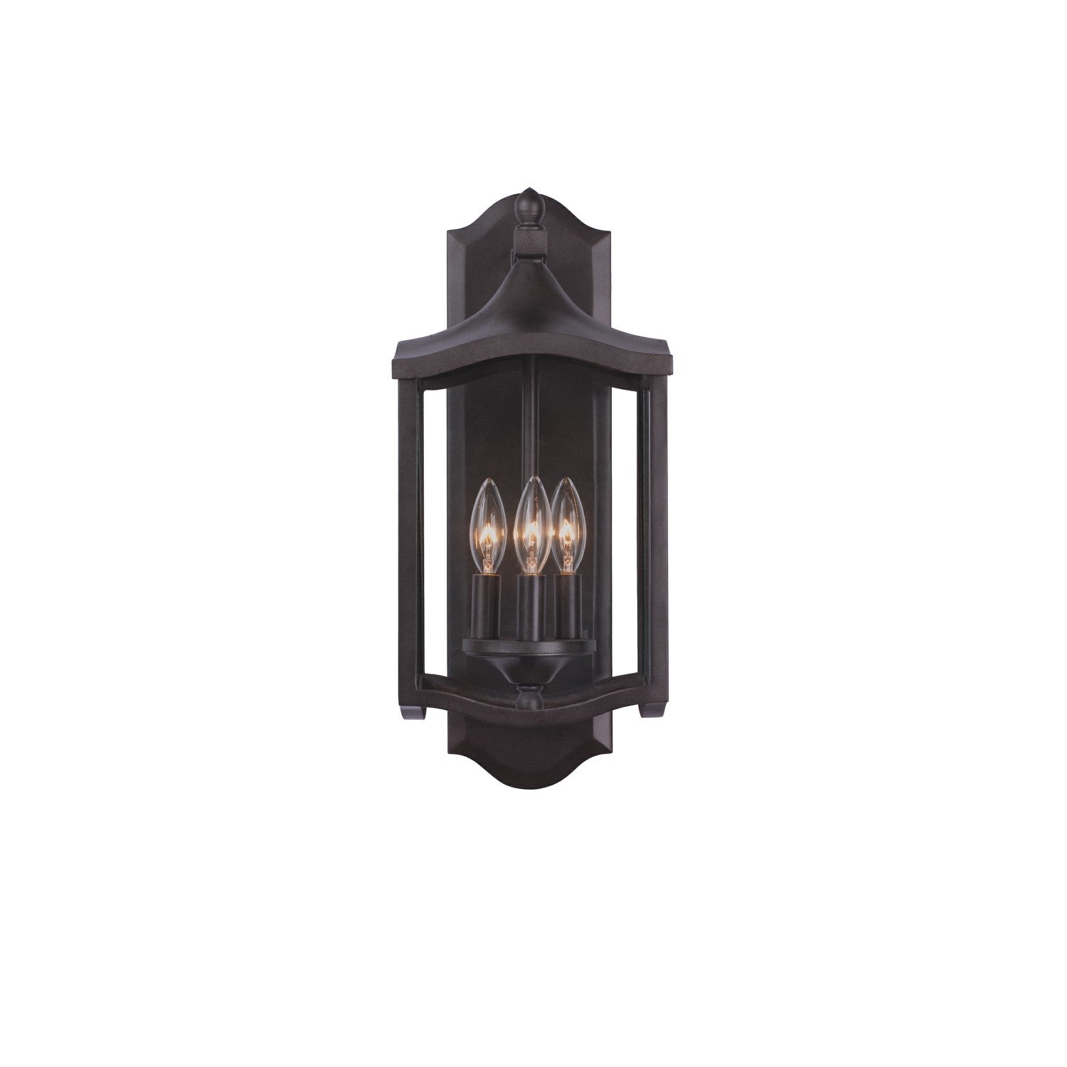 9'' Lakewood Outdoor 3 Light Aged Iron Wall Sconce