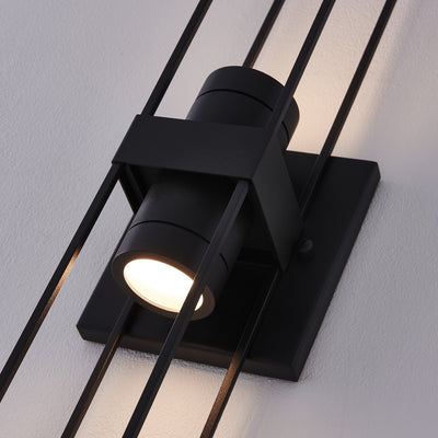 5'' Eames Outdoor 2 Light Matte Black Outdoor Wall Sconce