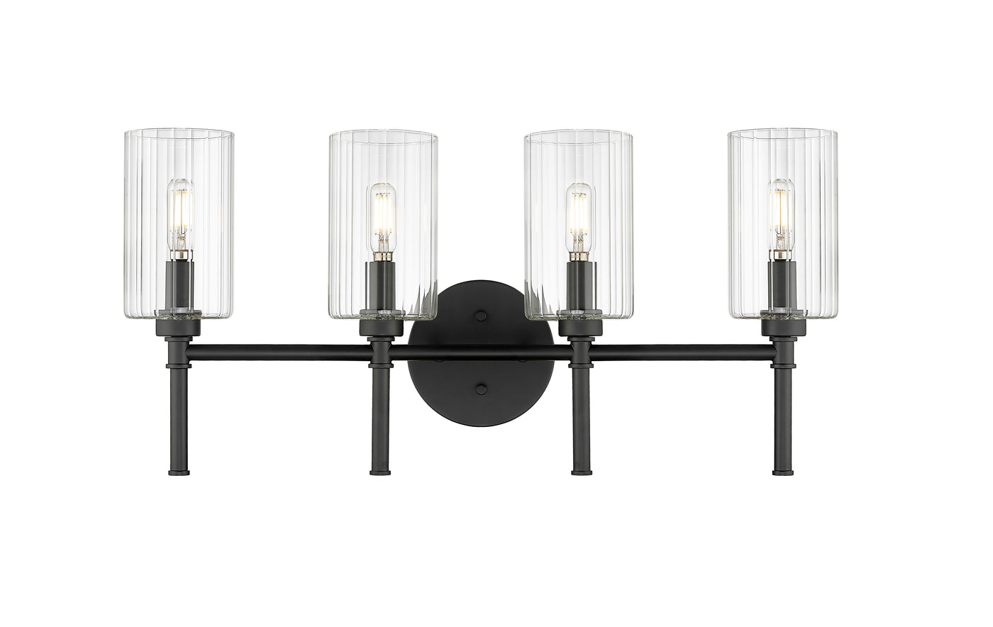 25.5'' Chastine Matte Black 4 Light Bath Vanity