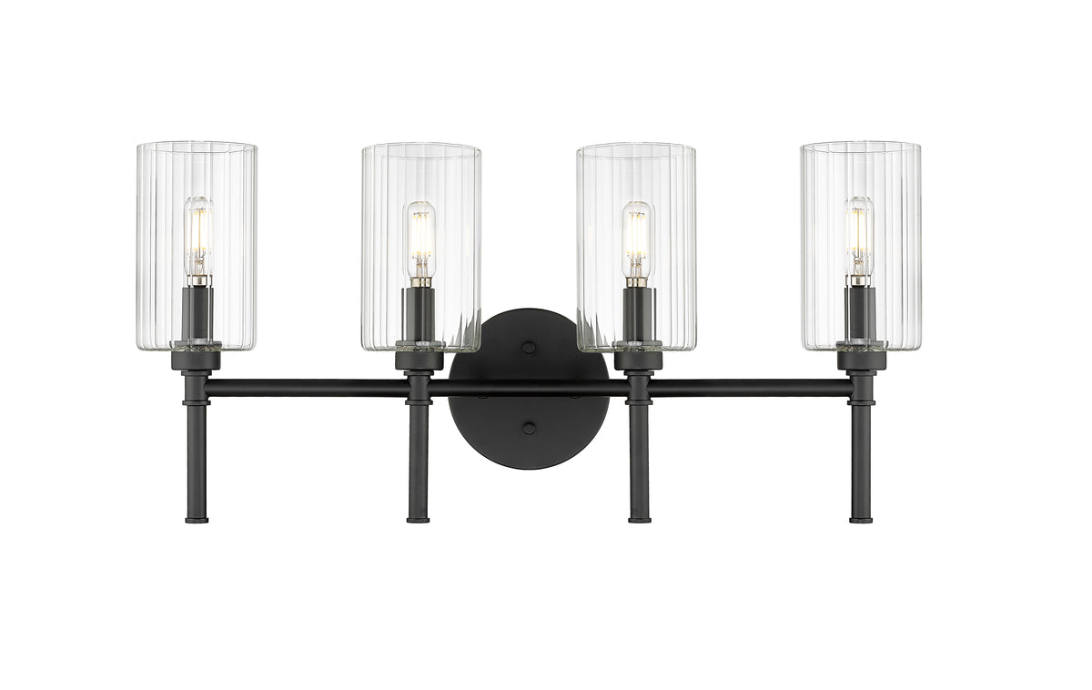 25.5'' Chastine Matte Black 4 Light Bath Vanity