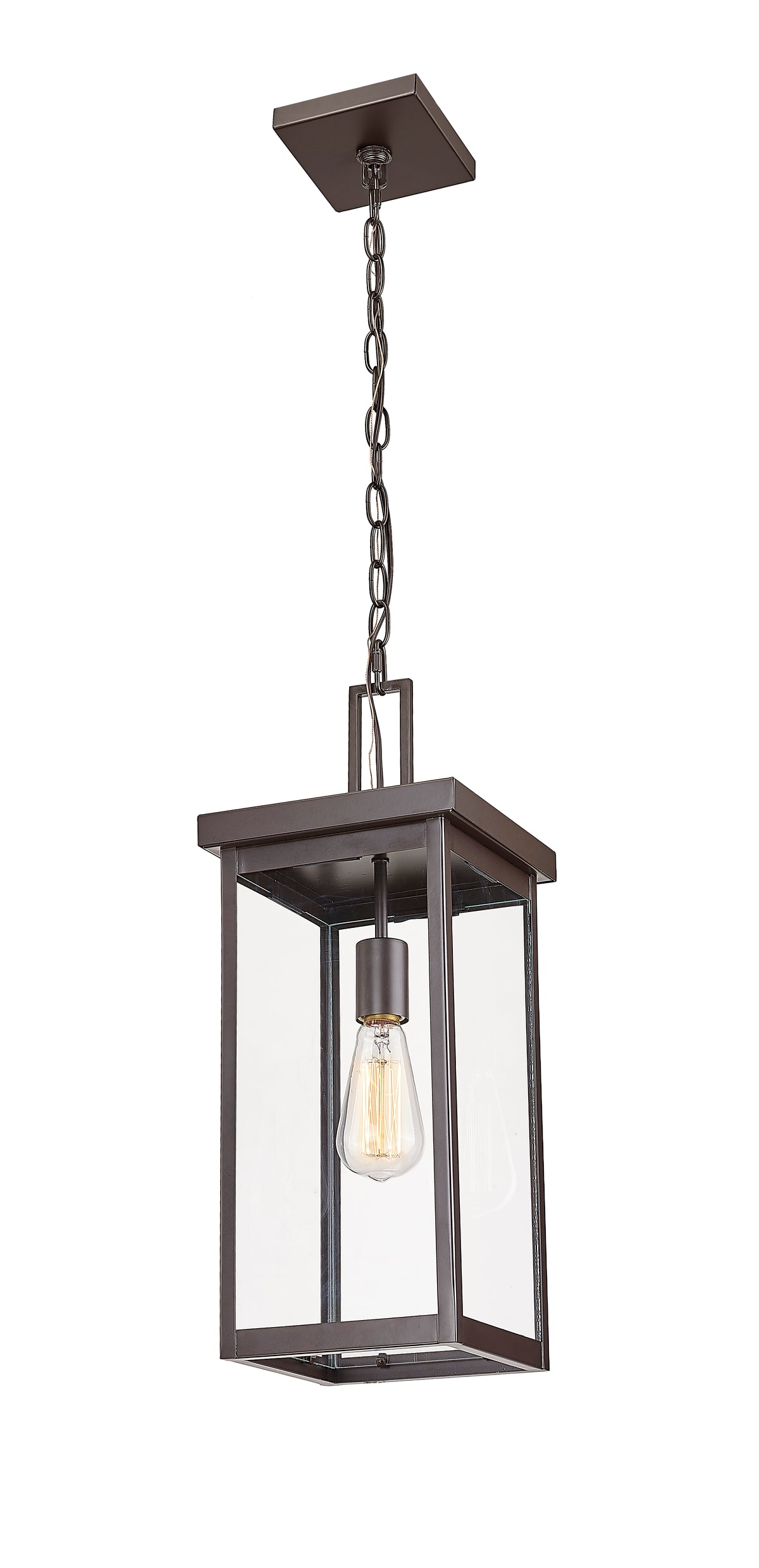 20'' Barkeley Powder Coated Bronze 1 Light Hanging Lantern