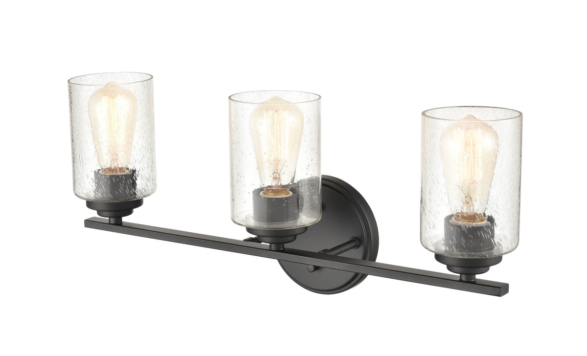 22'' Moven Matte Black 3 Light Bath Vanity