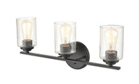 22'' Moven Matte Black 3 Light Bath Vanity