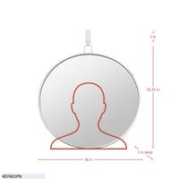 Stopwatch 30-in Round Accent Mirror
