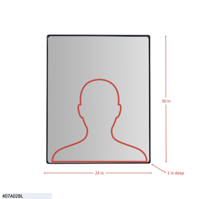 Kye 24x30 Rectangular Rounded Wall Mirror