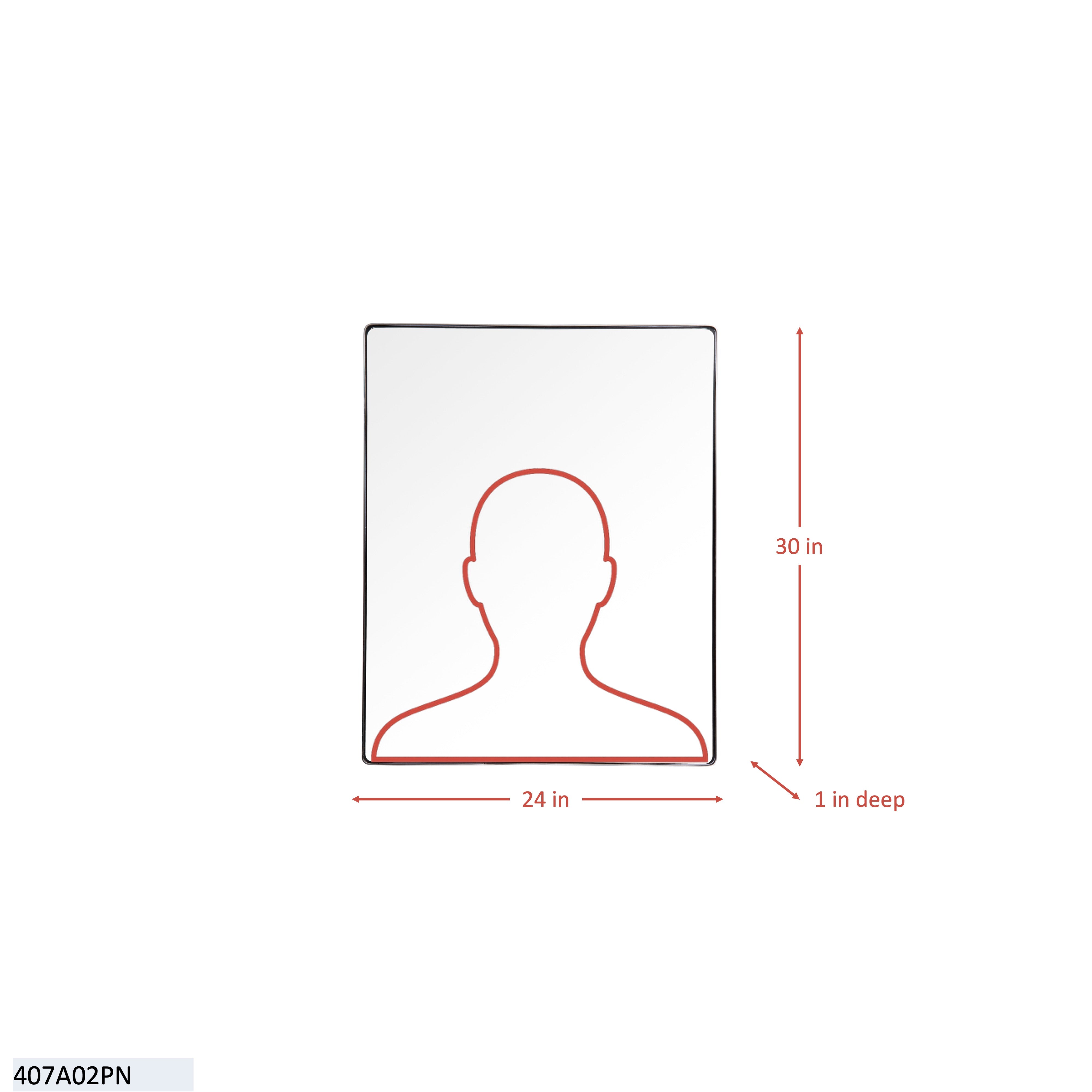 Kye 24x30 Rectangular Rounded Wall Mirror